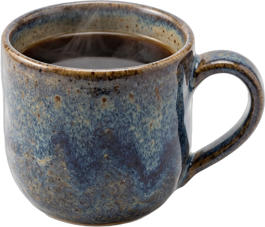 A cup of hot coffee